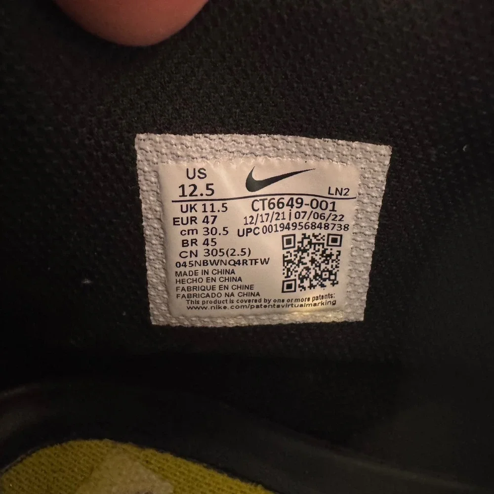 Nike Alpha Menace Pro 3 Black White Football Cleats Mens 12.5 CT6649-001‎